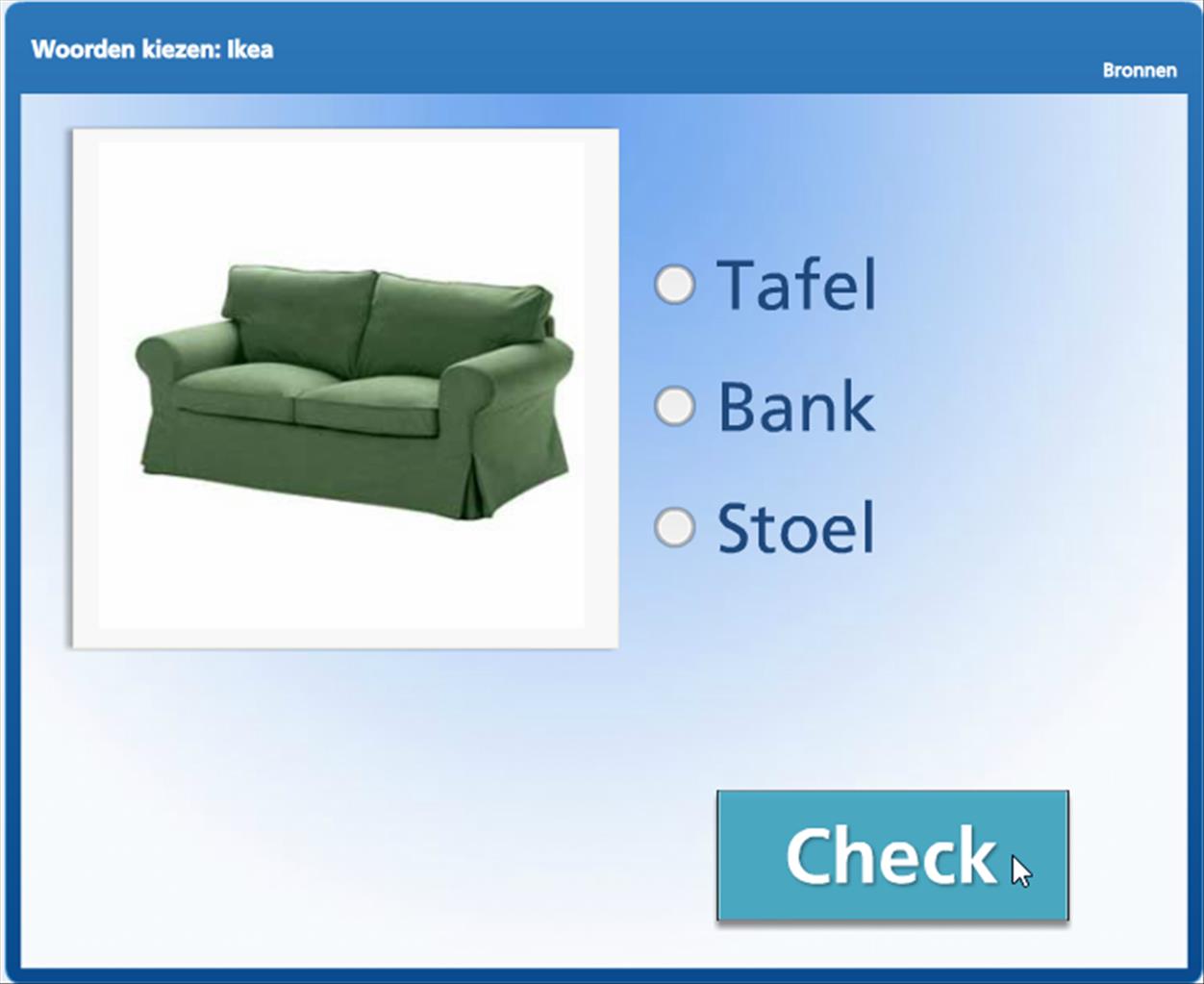 screenprint Multiple Choice oefening